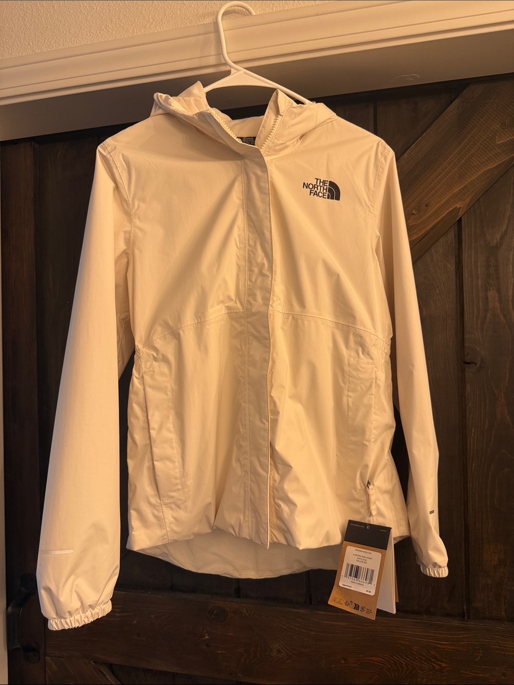 The North Face Hooded Windbreaker Jacket - Cream